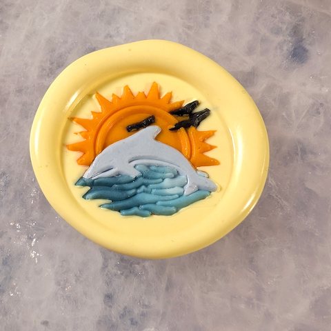 Dolphin & Sun wax seal