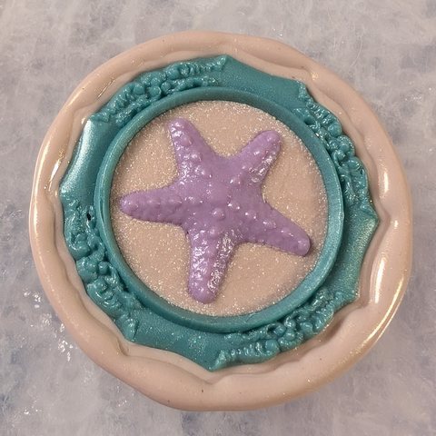 Framed Starfish (Teal) wax seal