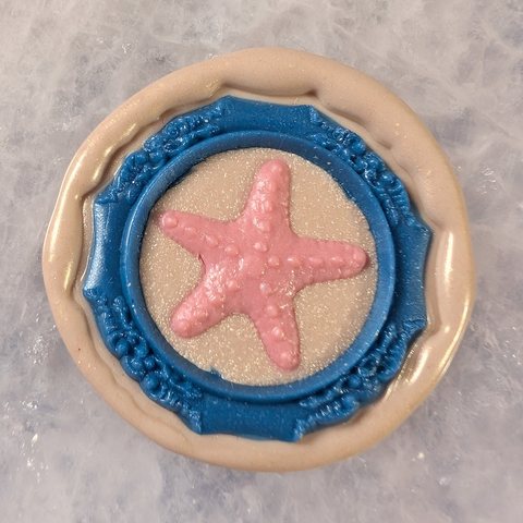 Framed Starfish (Blue) wax seal