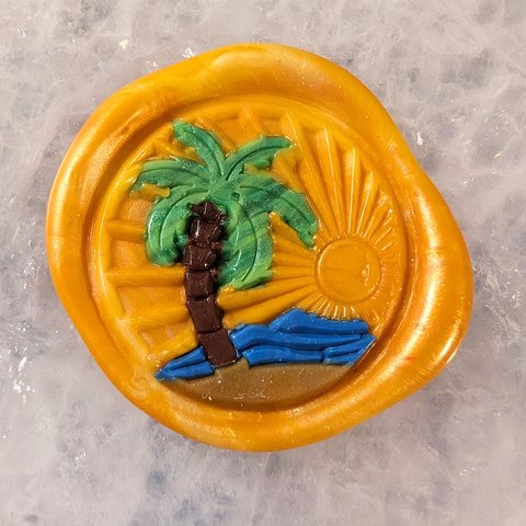 Palm & Sunset wax seal