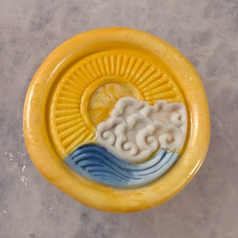Sun & Wave wax seal