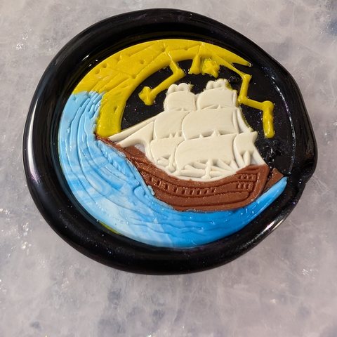 Ship & Moon wax seal