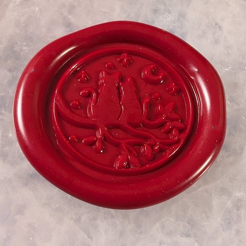 Cats on the Night Branch (One Color) wax seal