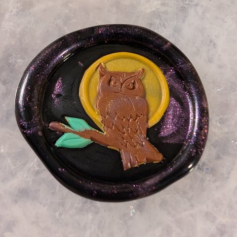 Owl & Moon wax seal
